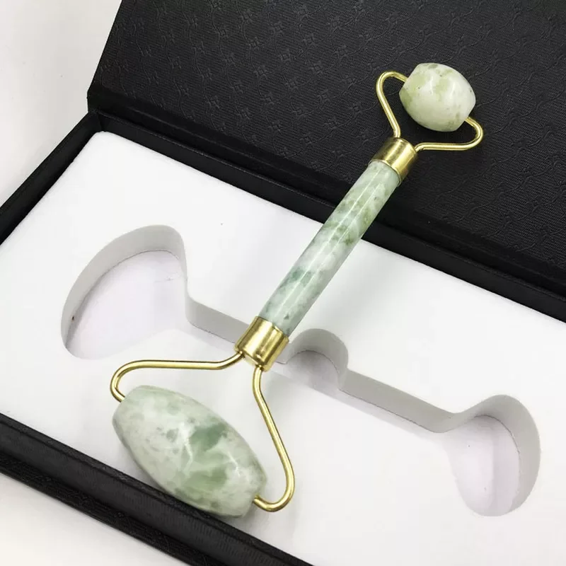 

NEW2023 Massage Roller Jade Stone Slimming Facial Lift Hands Body Skin Relaxation Double Heads Beauty Health Skin Care Tools