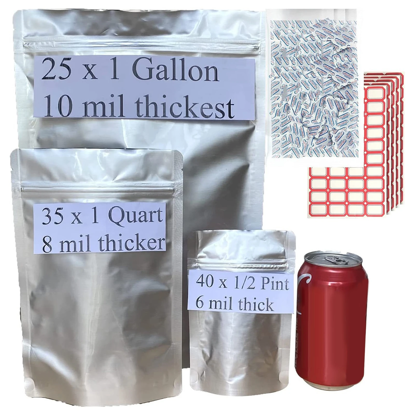 

Набор пакетов из полиэстера, 100 экстра-толстых, закрывающиеся, из полиэстера