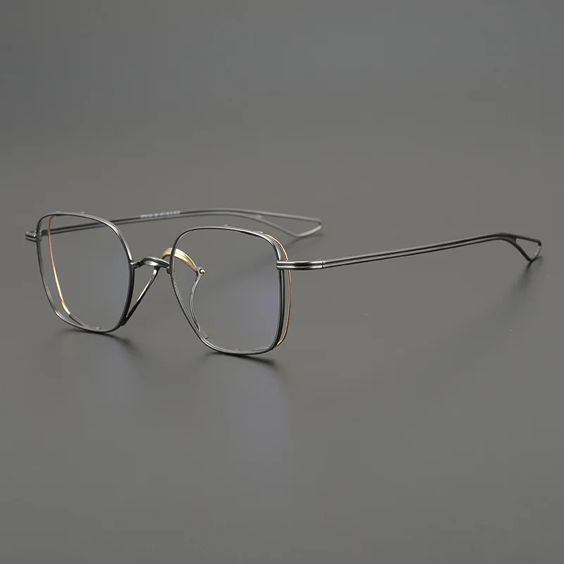 

Оправа для очков в стиле ретро для мужчин и женщин, оптические аксессуары из чистого титана для чтения при миопии, персонализированные