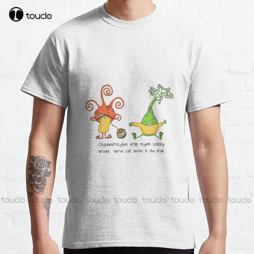 

Олигодендроцит миелинат! Классическая футболка Neuroscience, модные креативные Забавные футболки для отдыха, модная летняя футболка