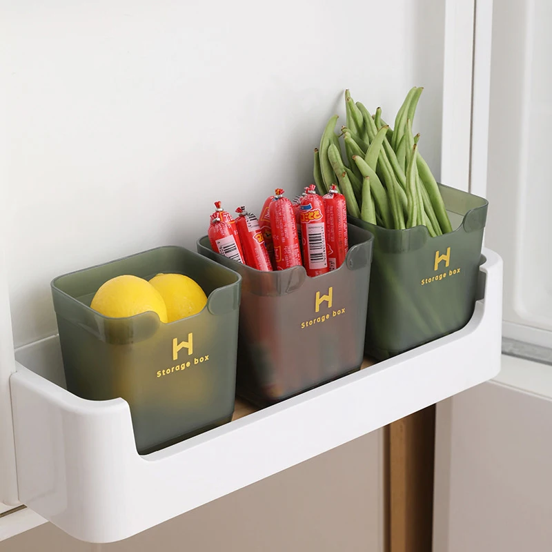 

1Pcs Fridge Storage Box Food Fresh Refrigerator Door Organizer Bins Shelf Basket Fruit Spice Food Container Box Kitchen Case