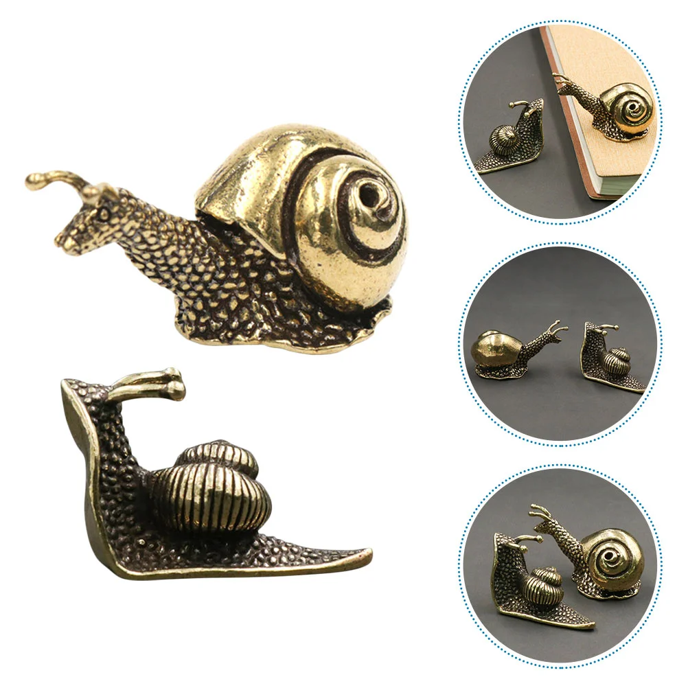 

Snail Brass Garden Sculpture Figurine Ornament Animal Decor Pet Statue Tea Figurines Terrarium Miniatures Desktop Miniature