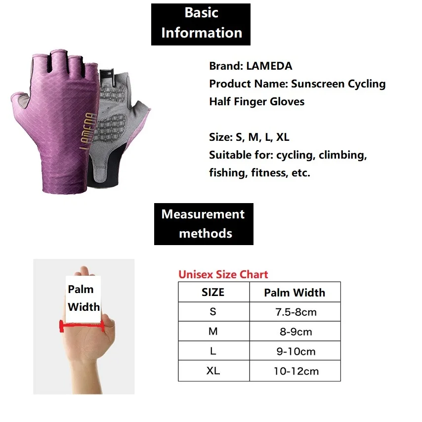 Мужские велосипедные перчатки Lameda с полупальцами для мужчин и женщин дышащие