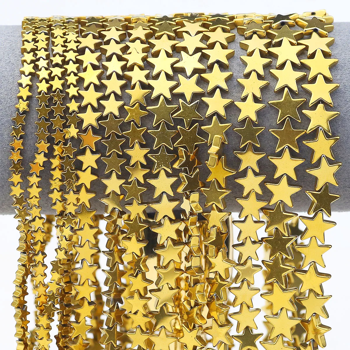 Позолоченные бусины из гематита в форме пентаграммы каменные разделители