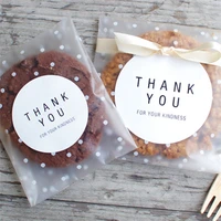 thank you stickers father mother day sticker for business candy cookie birthday party package bag transparent plastic pouch gift