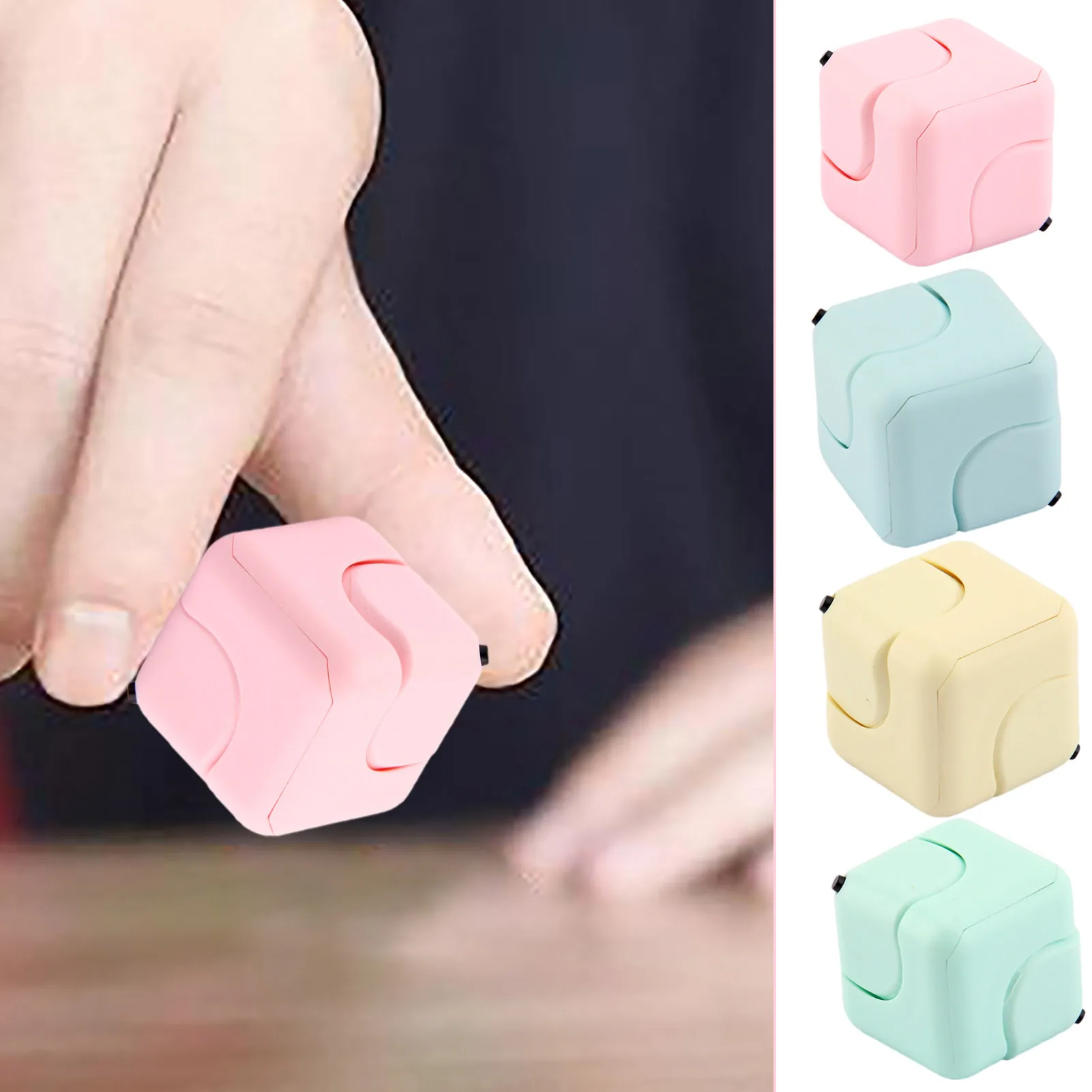 

Cube Square Magic Cubes Fingertip Toys Desktop Square Spinning Tops Children Gyro Adults Stress Relief Gifts For Kids
