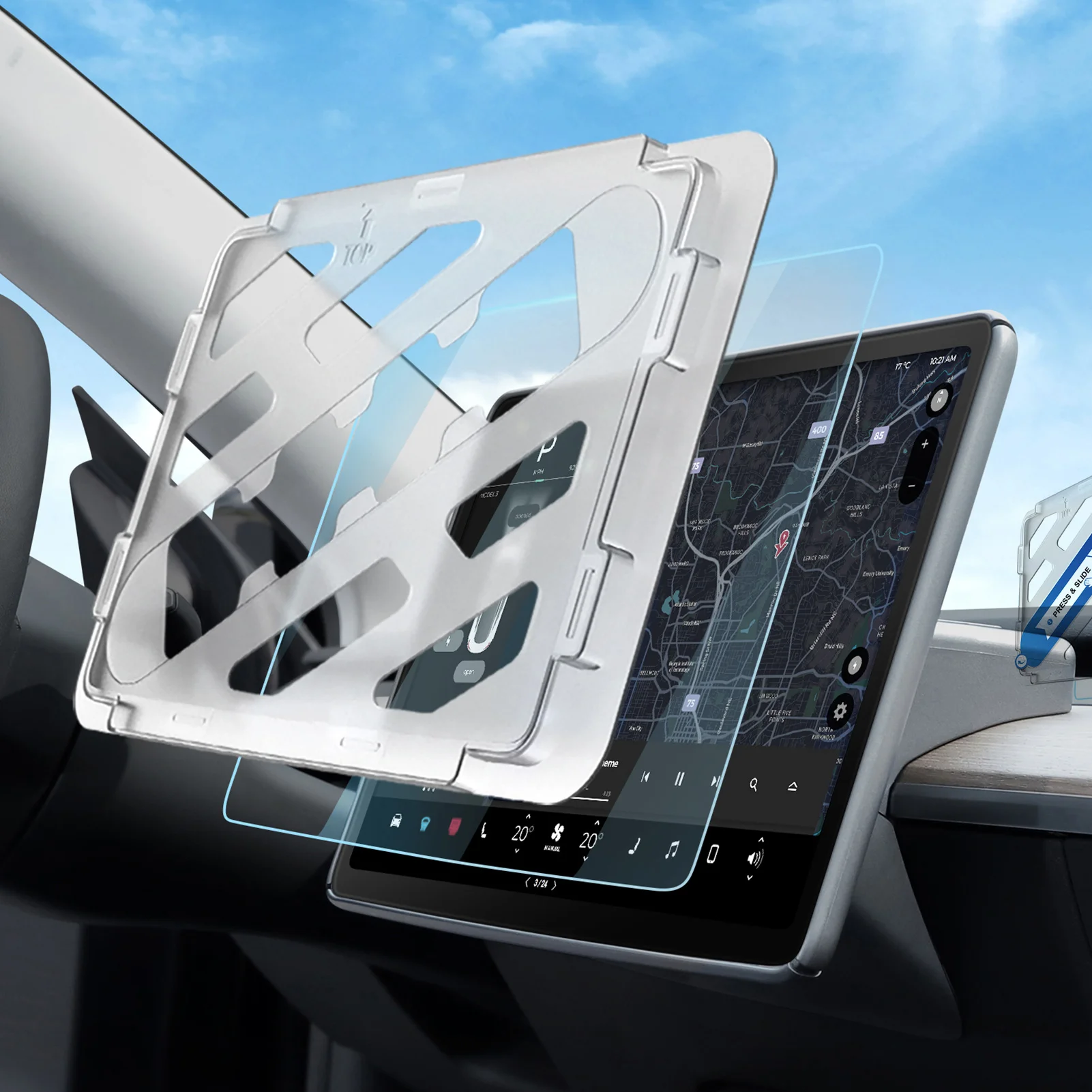 

Car Instrument Screen Tempered Protective Film Central Control Panel Screen Film Navigation Screen Protector For esla Model 3/Y