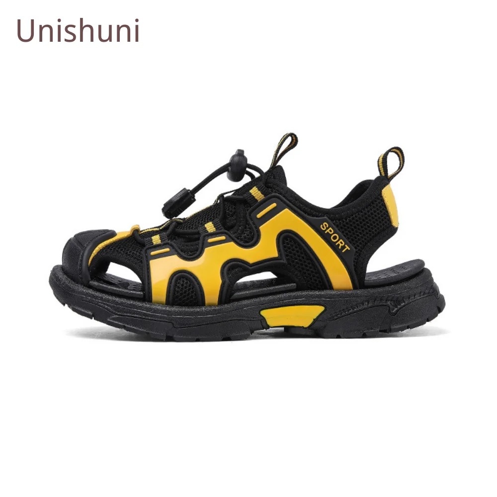 Unishuni Boys Sandals Closed Toe Toddler Sport Sandal Little Kid Summer Shoes Big Kid Walking Hiking Outdoor Water Shoes Sneaker