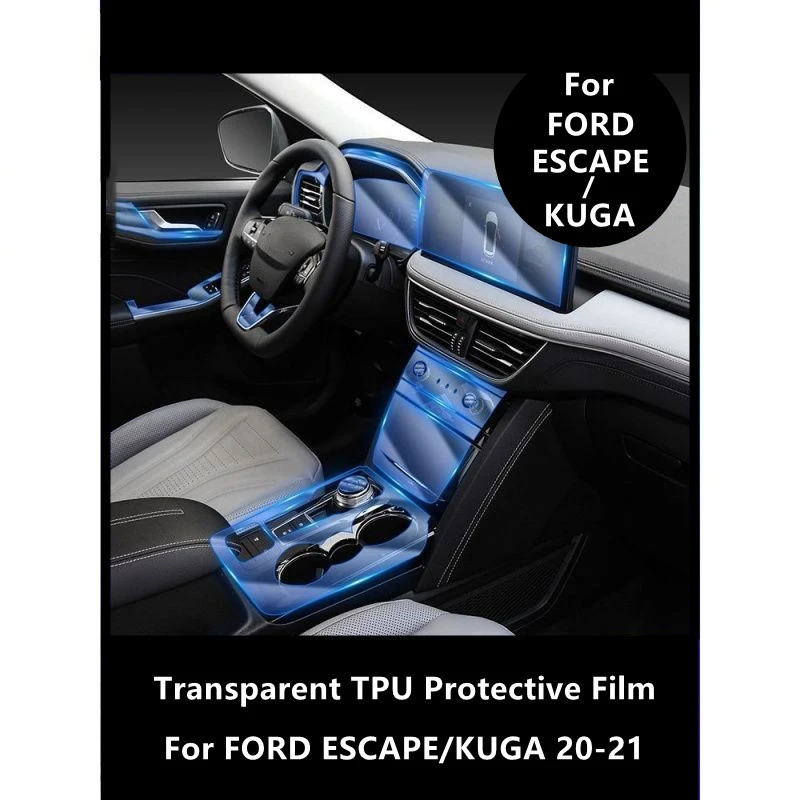 

For FORD ESCAPE/KUGA 20-21 Car Interior Center Console Transparent TPU Protective Film Anti-scratch Repair Film AccessoriesRefit