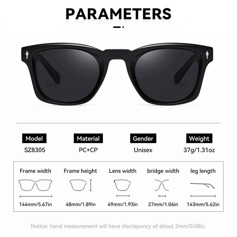 Поляризованные винтажные квадратные солнцезащитные очки в маленькой оправе для
