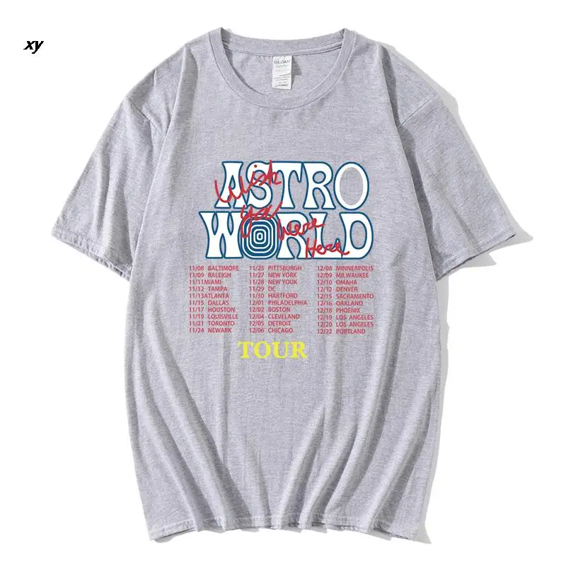 

2021 new fashion hip hop t-shirt men's and women's Travis Scotts astroworld Harajuku T-shirt letter print T-Shirt Top