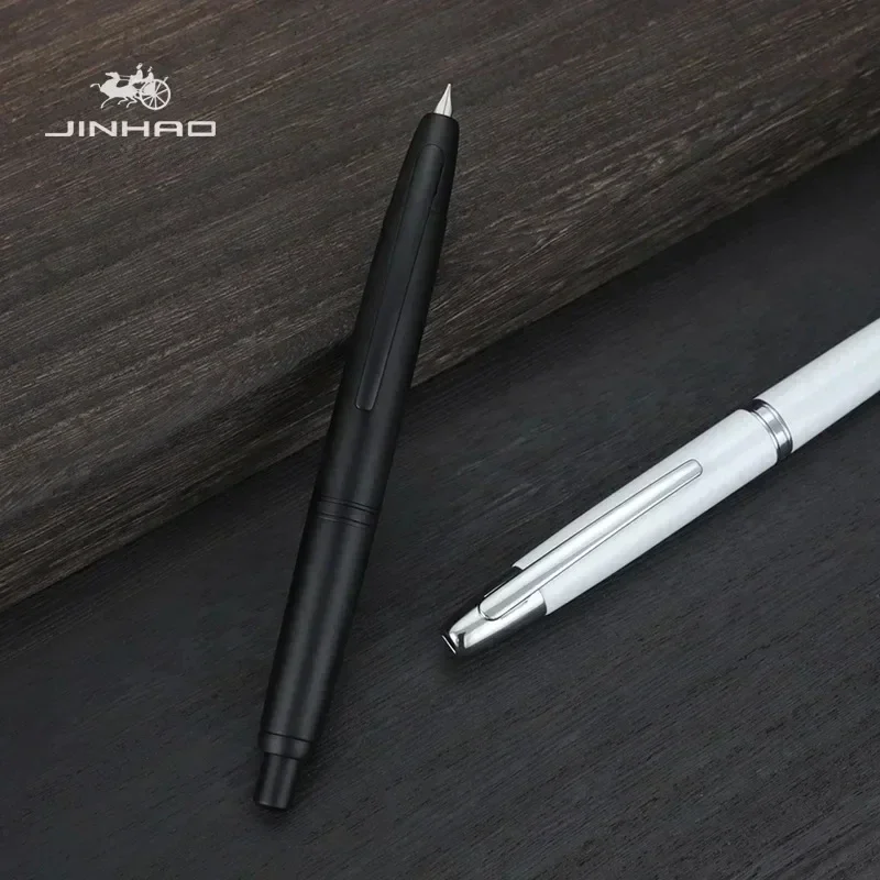 JINHAO 10 выдвижная перьевая ручка EF/F металлическое матовое черное перо для письма