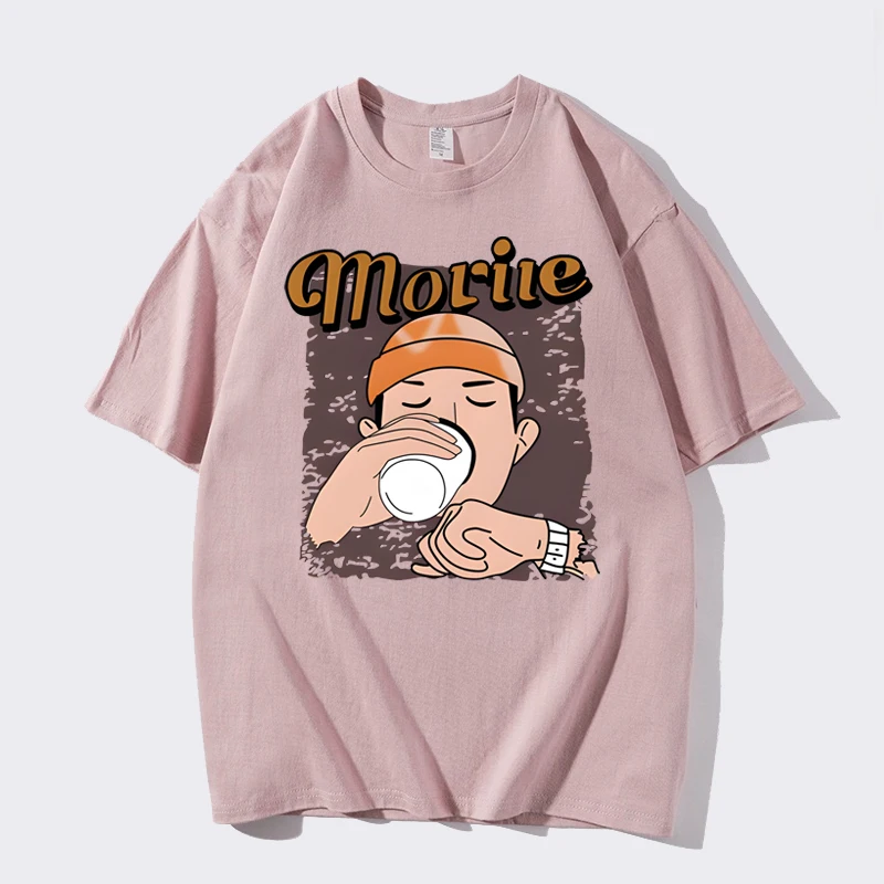 

Men's Trendy Brand Short Sleeves Summer Loose Versatile T-shirt 2023 New Drinking Boy Print Fashion Tshirt