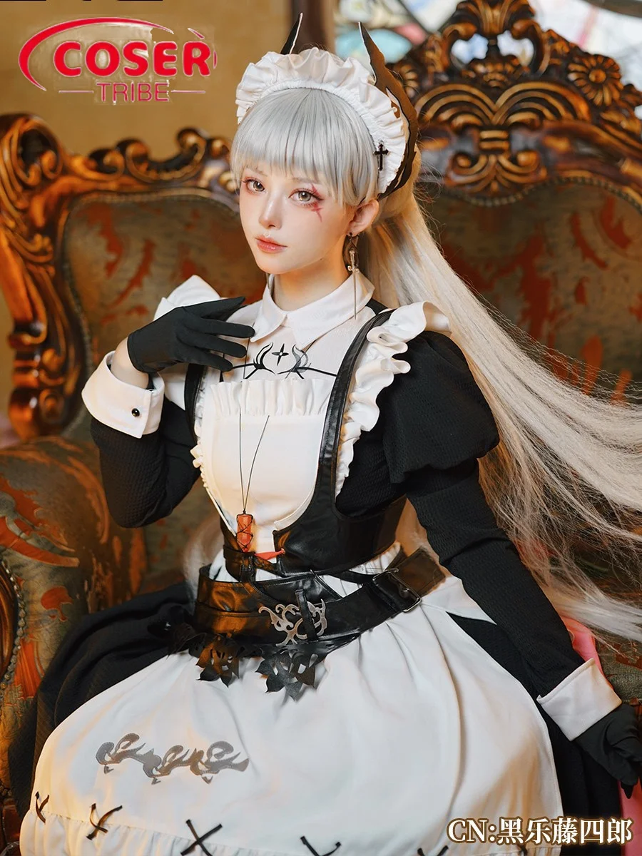 

COSER TRIBE Anime Game Arknights Irene French Maid of Music and Synaesthesia Halloween Carnival Role Play Costume Complete Set
