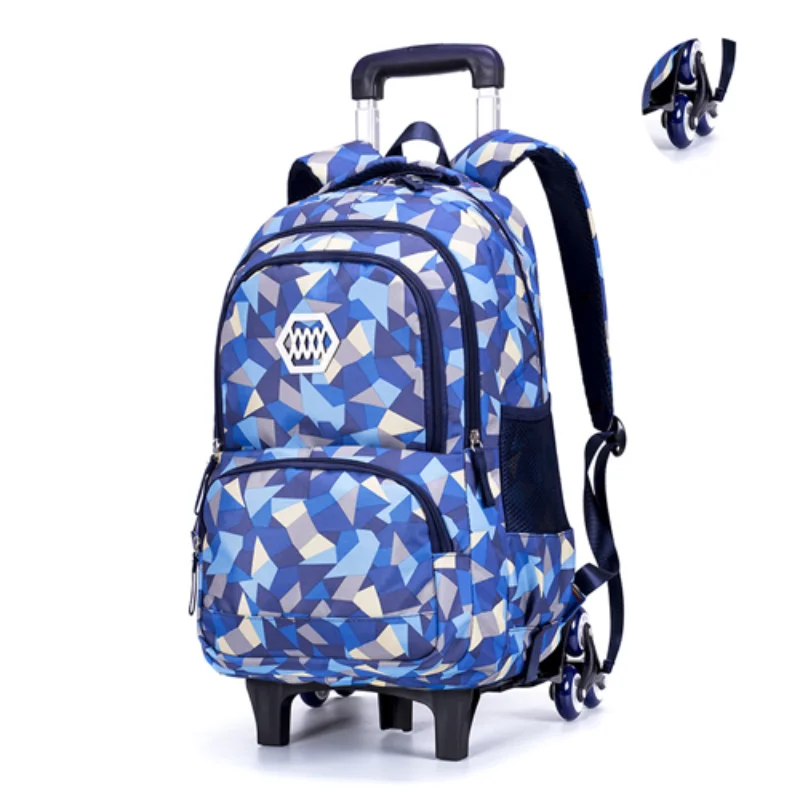 Removable Children School Bags Waterproof for Girls Trolley Backpack Kids Wheeled Bag Bookbag Travel Luggage School Backpack