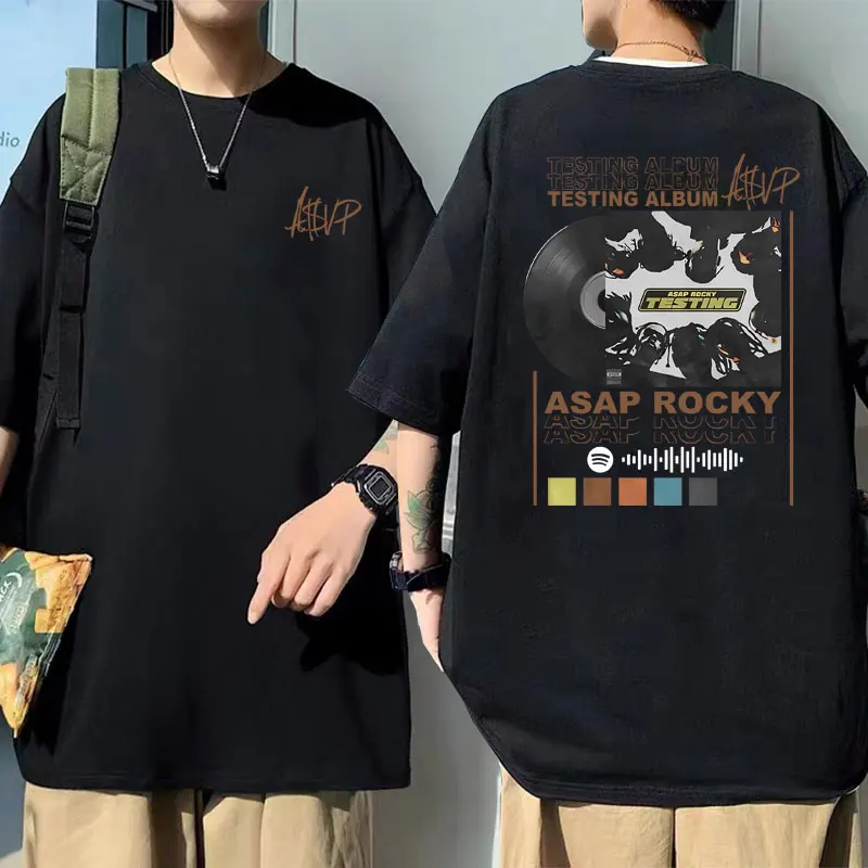 

Hip Hop Rapper Asap Rocky Testing Print T Shirt Man Streetwear Summer Male Short Sleeve Tees Men Women Casual Oversized T-shirt
