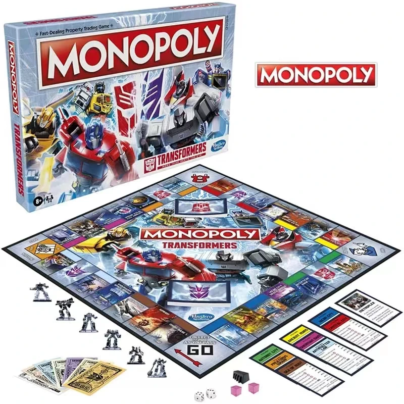 

Hasbro Monopoly Series Authentic Original HWZ-607 Property Tycoon Transformers Interactive Board Games for Family Gatherings