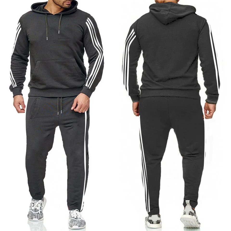 

Men's New Fashion Casual Wear Printing Suit Men's Hooded Sweater Pants Sports Suit Spring Autumn Men's essential Sweatshirt Set