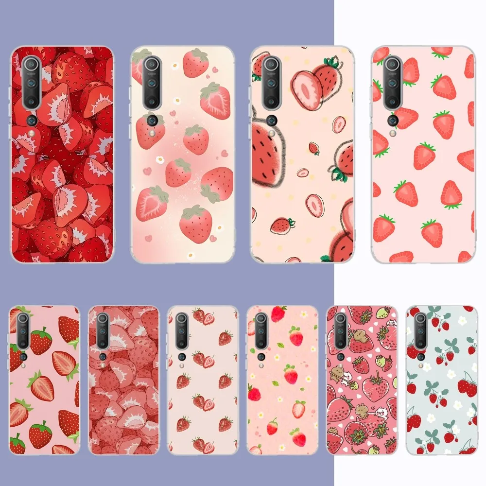 

Strawberrie fruit Phone Case for Samsung S21 A10 for Redmi Note 7 9 for Huawei P30Pro Honor 8X 10i Cover