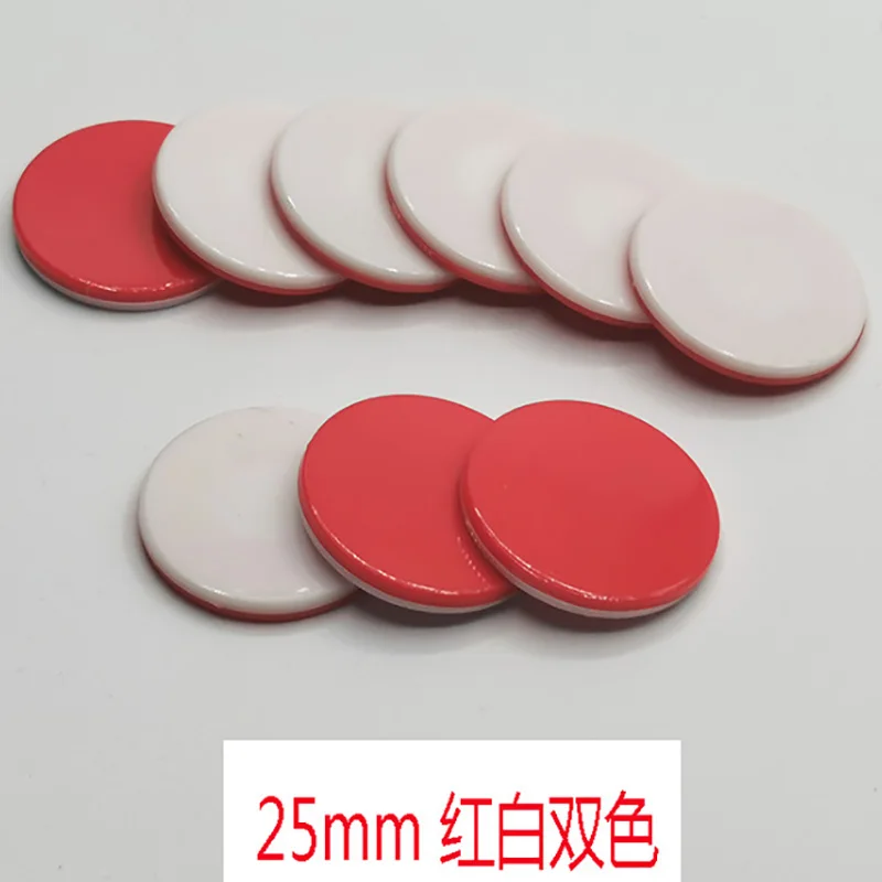 10 шт./партия двусторонние пластиковые маркеры для казино 25 мм | Настольные игры