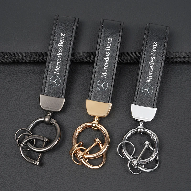 Автомобильная эмблема кожаные брелоки брелок украшение для Mercedes Benz AMG W213 W209 W211 W123