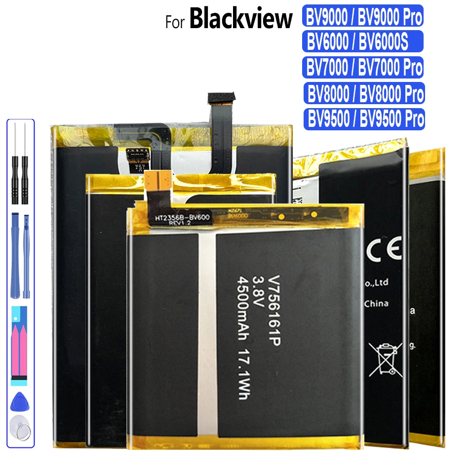 

High Capacity New Battery For Blackview BV6000S BV7000 BV8000 BV9000 BV9500 Pro BV7000Pro MT6763T 536380 Phone Batteria