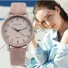Женские Кварцевые водонепроницаемые часы с металлическим ремешком и кожаным ремешком