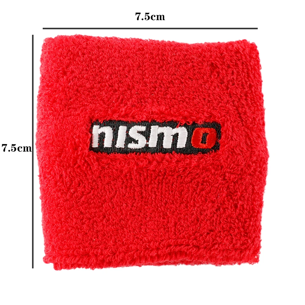 Black/Blue/Red Nismo JDM Style Reservoir Brake Clutch Oil Tank Cap Sock Car Sweat Band images - 6