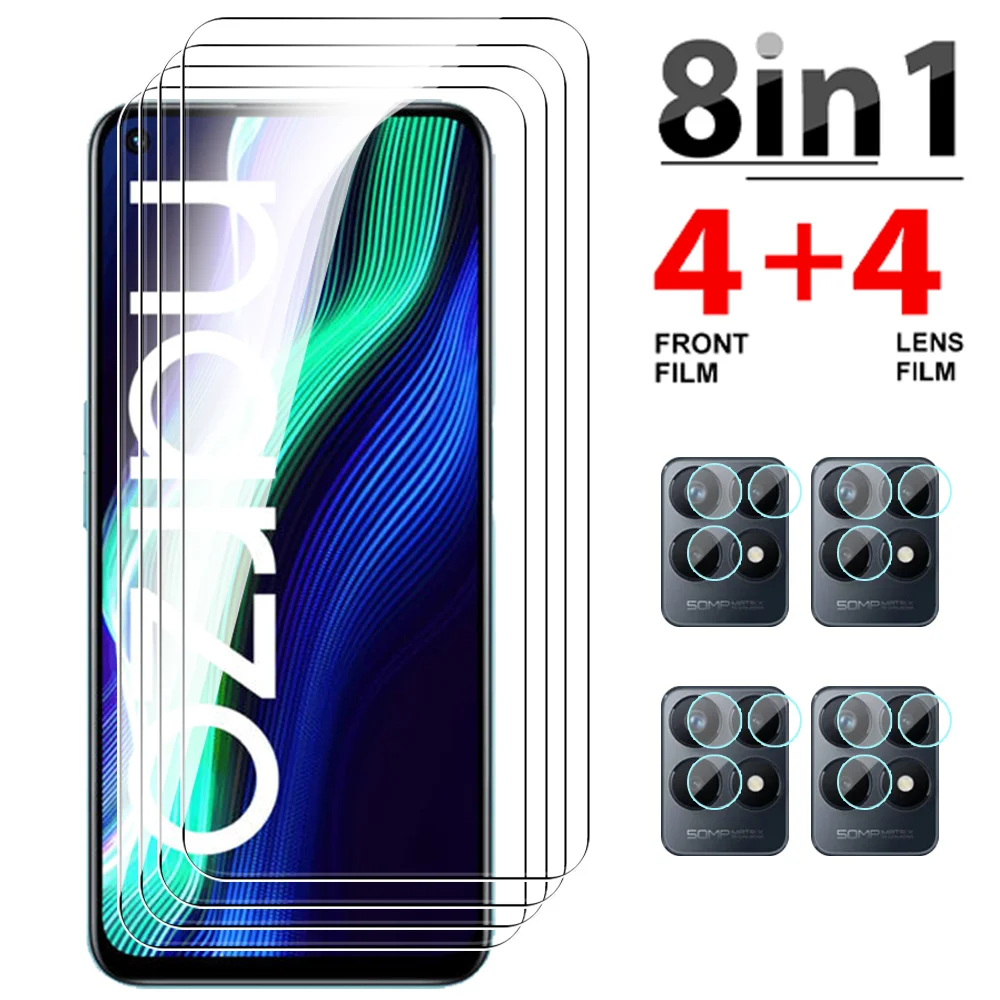 

8 в 1 для Realme Narzo 50 50A 50i 30A 30 5G пленка из закаленного стекла на Narzo50A Narzo50i Prime Narzo50 Pro 4G защита для экрана камеры