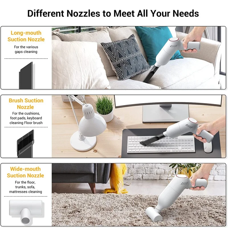 8000Pa пылесос беспроводной мини перезаряжаемый ручной с сильным всасыванием