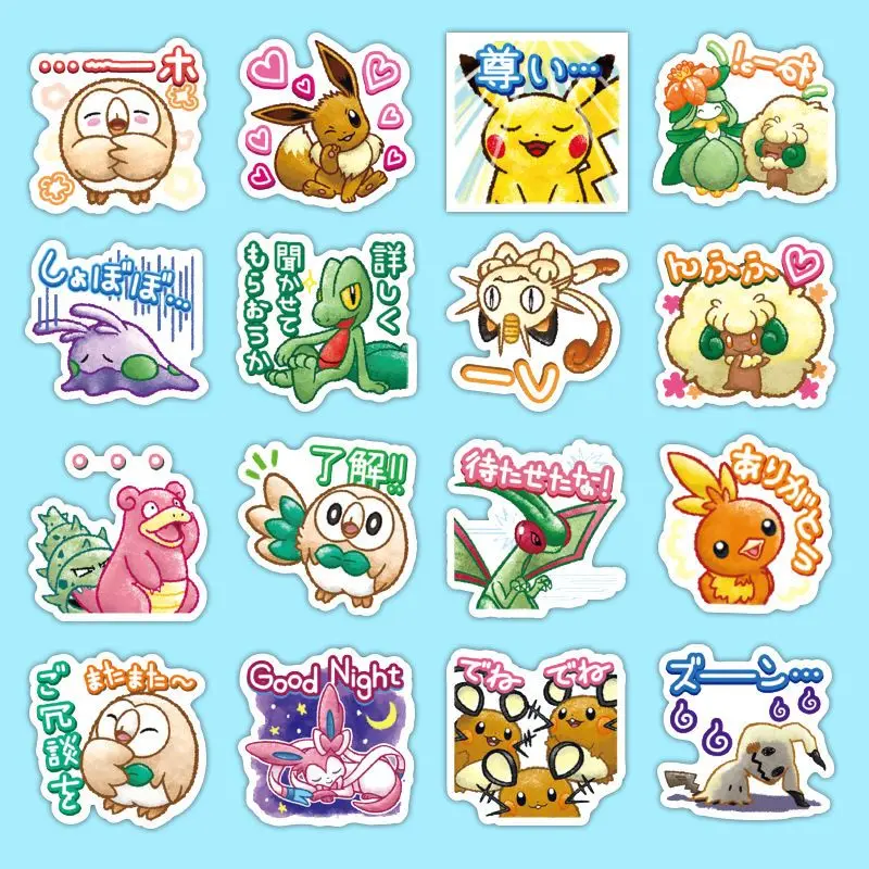 

Pokemon Stickers Pet Elf Self-Adhesive Luggage Stickers Phone Case Waterproof Stickers Ins Stickers