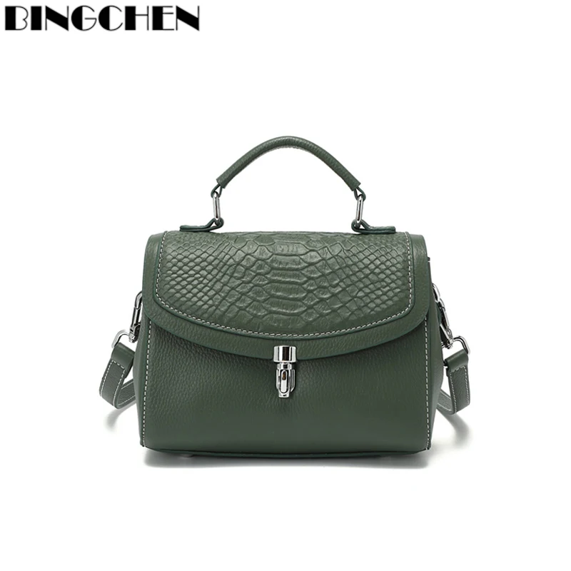 

BINGCHEN 2022 роскошная женская сумочка, Сумки из натуральной кожи, сумка на плечо, Классическая дизайнерская сумка, модная высококачественная по...