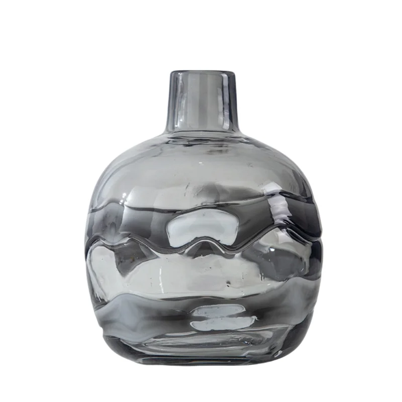 Стеклянная ваза складной узор цветочная композиция аксессуары прозрачный