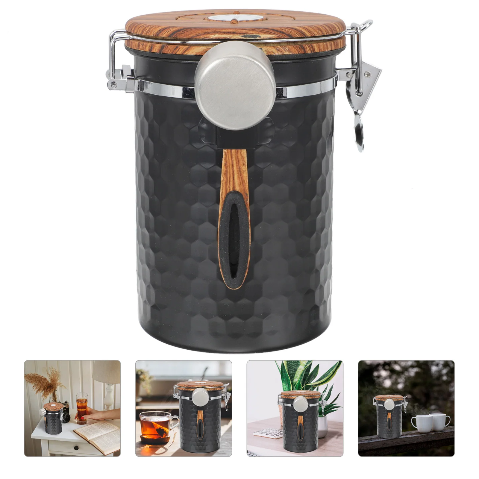 

Stainless Steel Kitchen Storage Container Coffee Beans Coffee Canister Airtight Canister With Lid for Coffee Bean Tea Candy