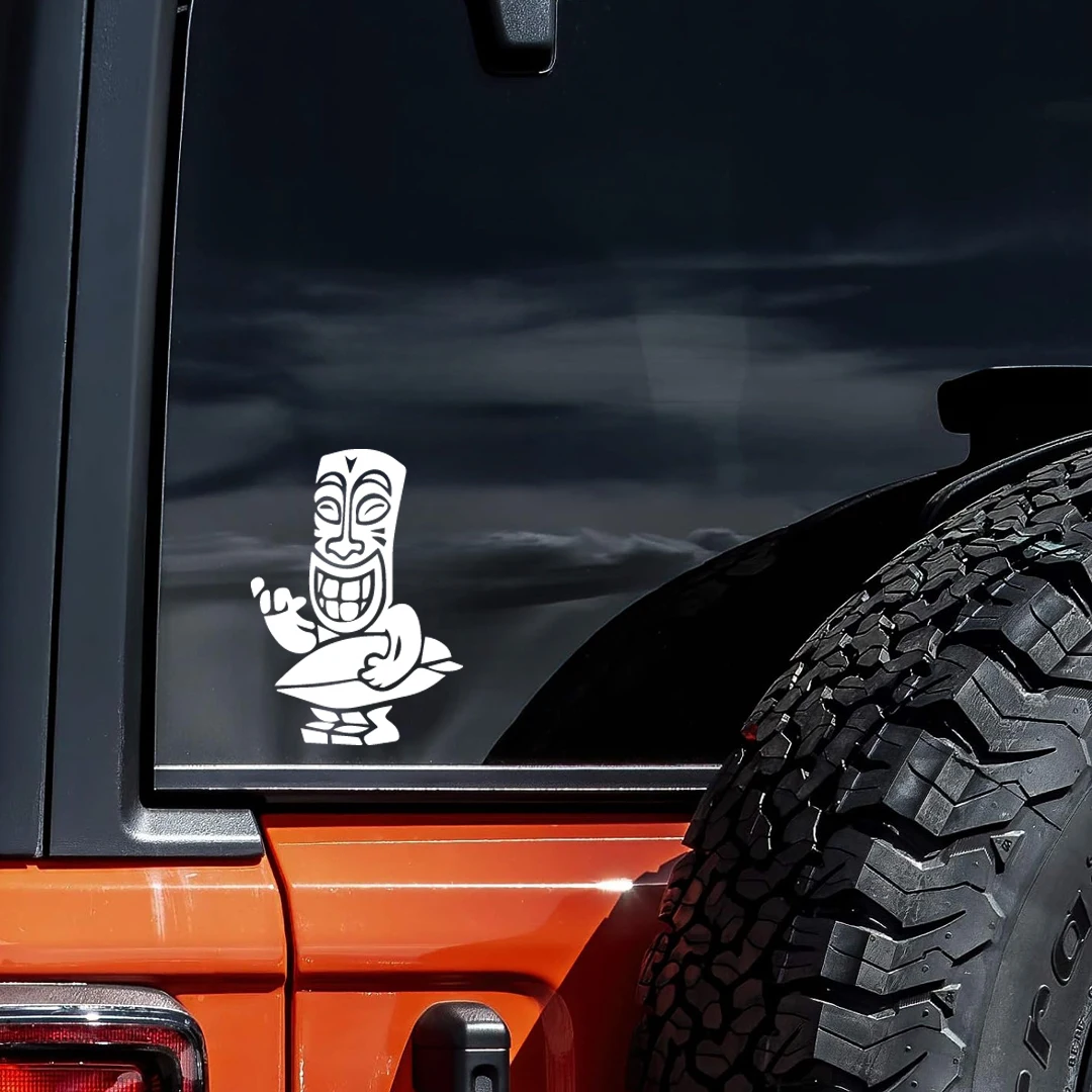 Автомобильная наклейка для серфинга забавный персонаж в гавайском стиле авто