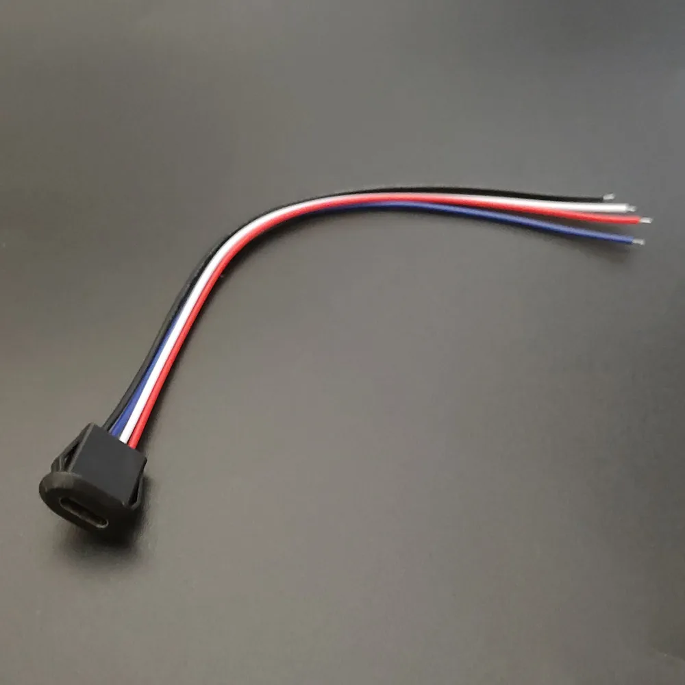 

2-контактный водонепроницаемый разъем типа USB-C 3A Тип-C с прямым сжатием 2/4/6-контактная розетка Интерфейс зарядки с терминалом PH2.0