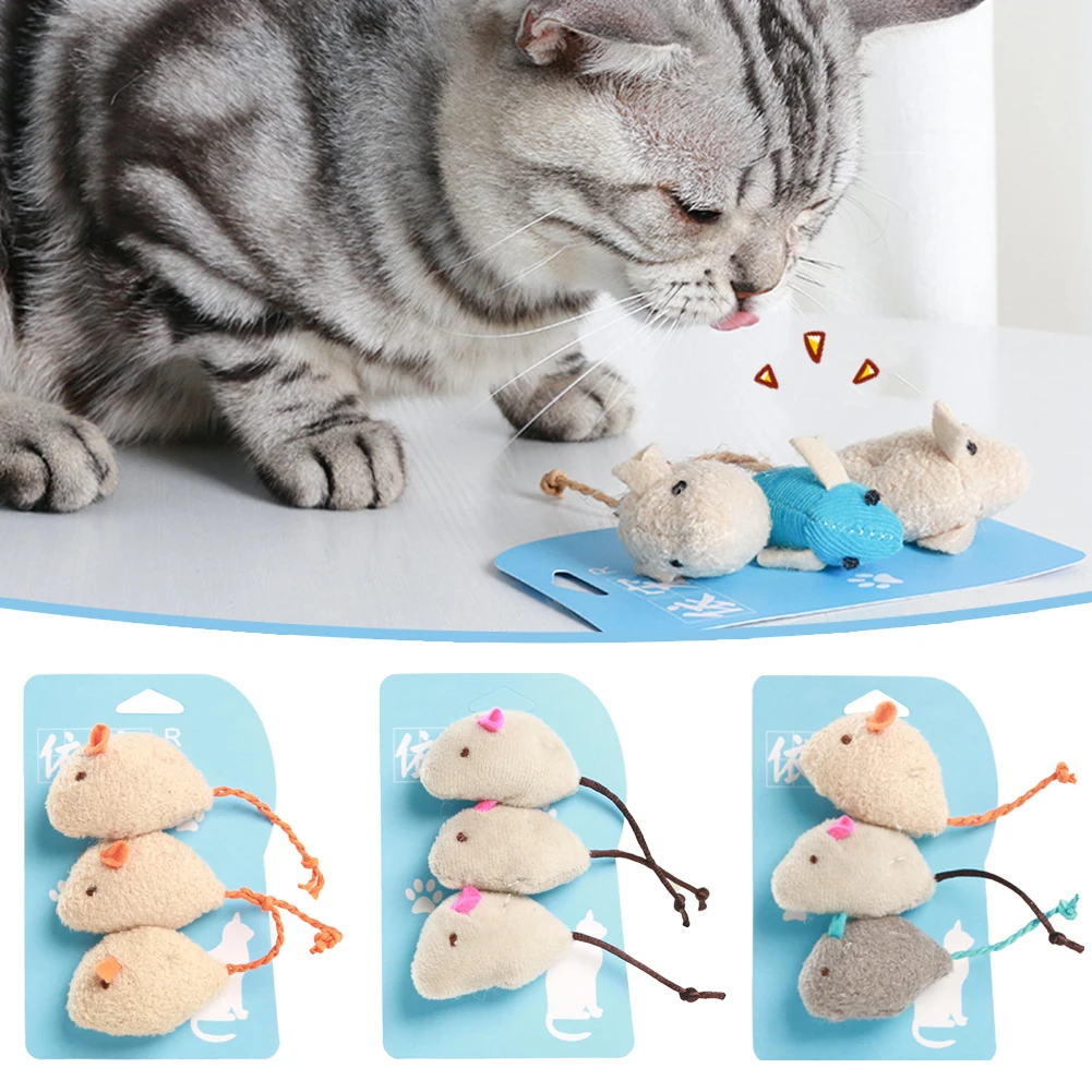 

3 шт./лот Смешанная мята для домашних животных мышь кошки игрушки жевательные кусающие игрушки для прорезывания зубов плюшевые игрушки това...