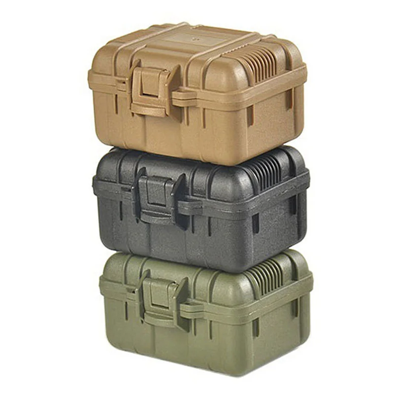 

Plastic Tooling Box Sealed Equipment Shockproof Instrument Case Small Collectible Storage Safety Organizer Case Outdoor Portable