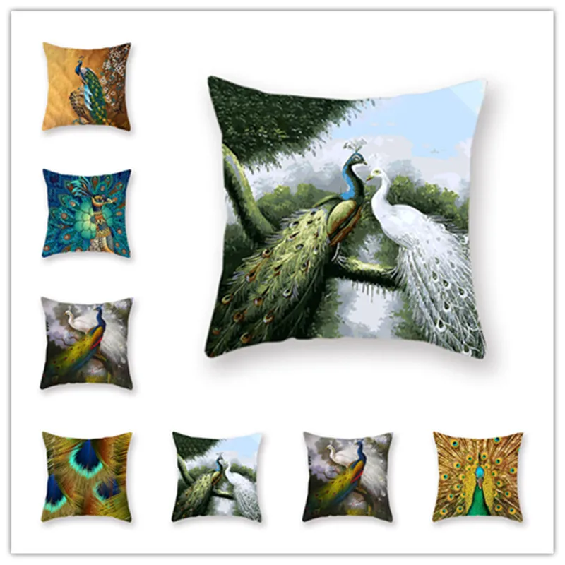 

45*45 см серый низкий белый цветочный принт искусственная квадратная наволочка украшение для дома офиса наволочка