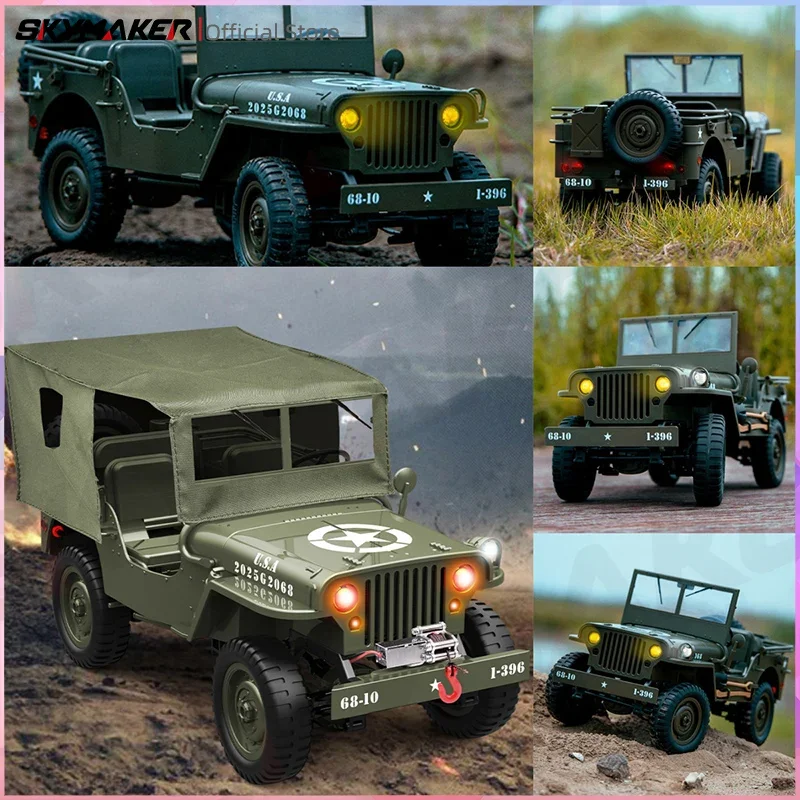 JJRC C8815 110 Rc Car 1941 MB Scaler Willys Jeep 2,4g 4wd RTR Crawler, скалолазание, военный Радиоуправляемый грузовик, внедорожник (art.: 3920c9ea0807c) - 3920c9ea0807c