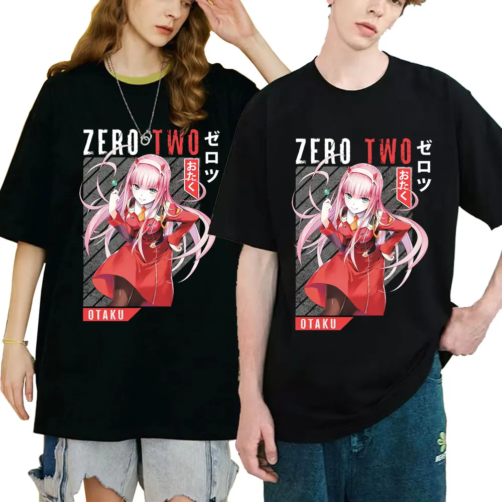 

Sexy Funny Anime Darling In The Franxx Zero Two Aesthetic Printed T Shirt Unisex Kawaii Short Sleeve Women Men Loose Casual Tees