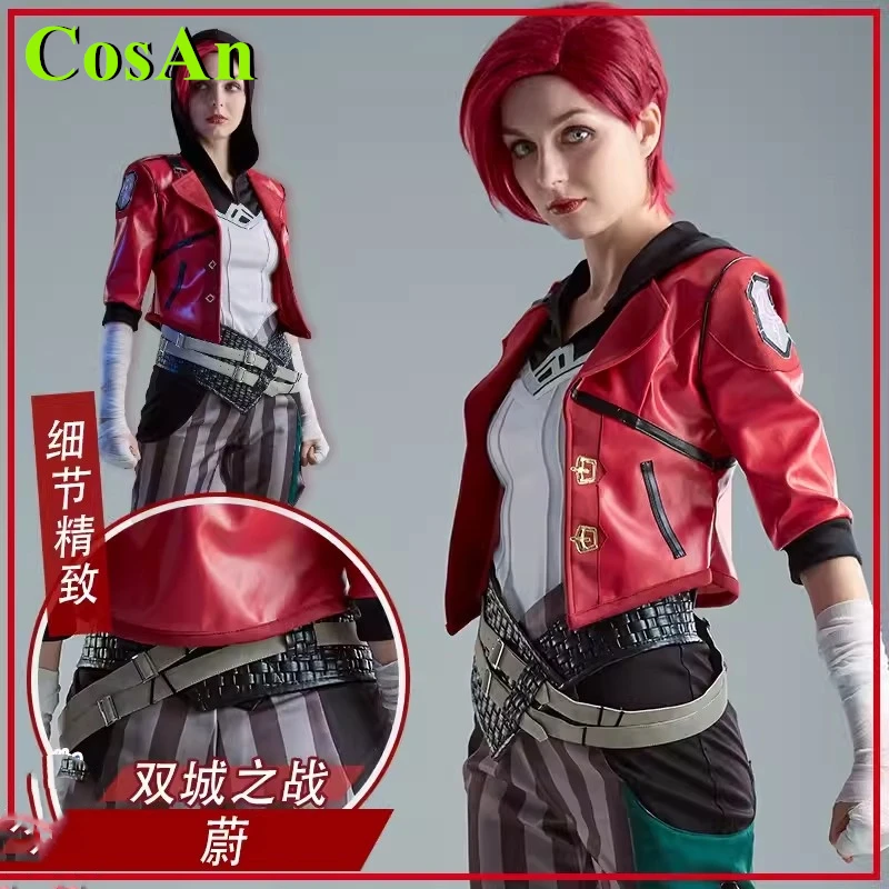 CosAn новая популярная Игра LOL фиолетовый косплей костюм пиловера Enforcer боевая