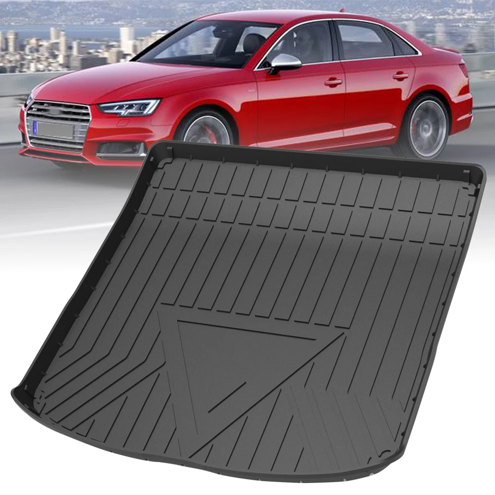 

TPE Car Trunk Mats Storage Box Pad For Audi S4 2018 2019 2020 2021 Trunk Rubber Cargo Liner Carpet Protect Cover