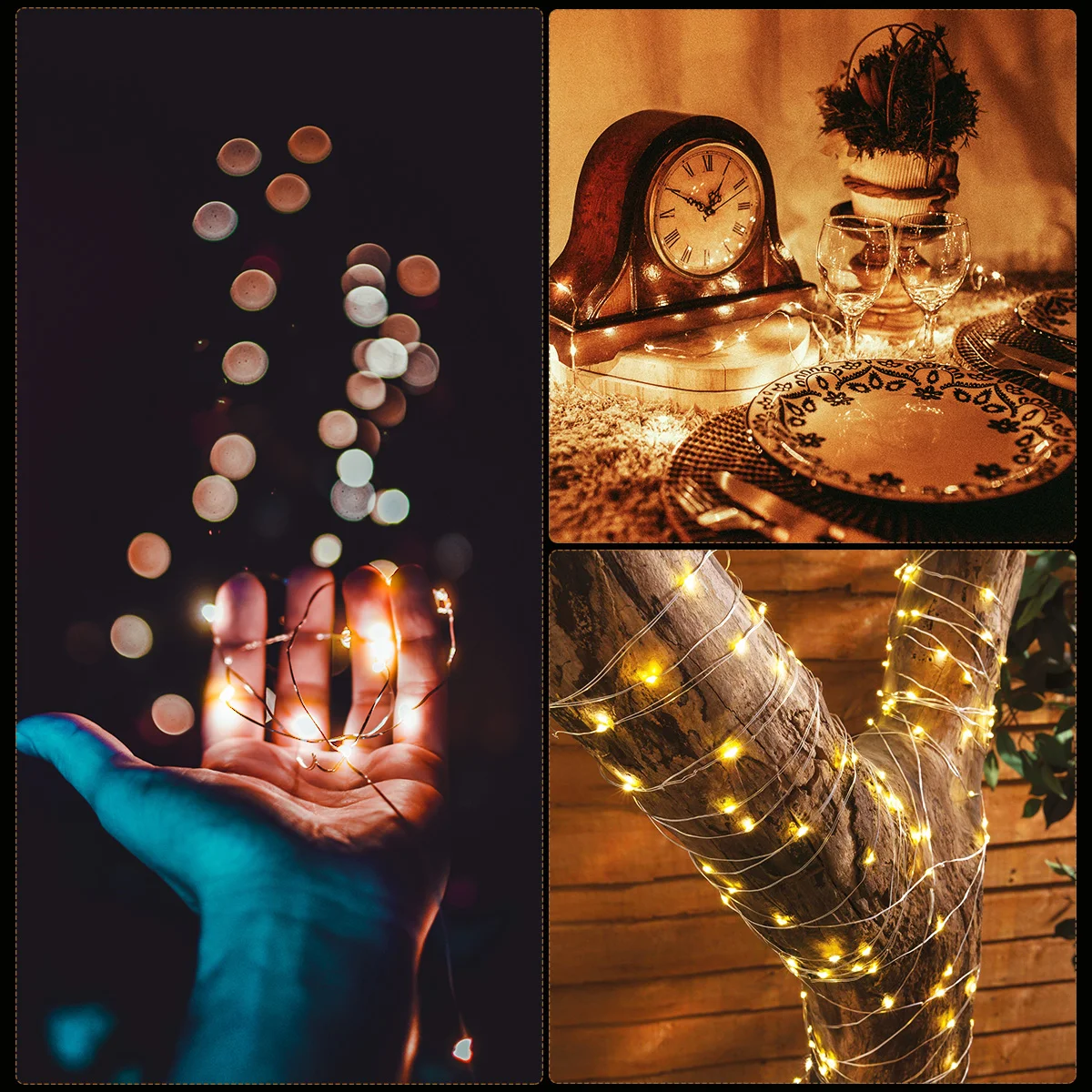 LEDMOMO 5 шт. 10 светодиодных сказочных гирлянд 1 м серебряный медный провод мини-лампа