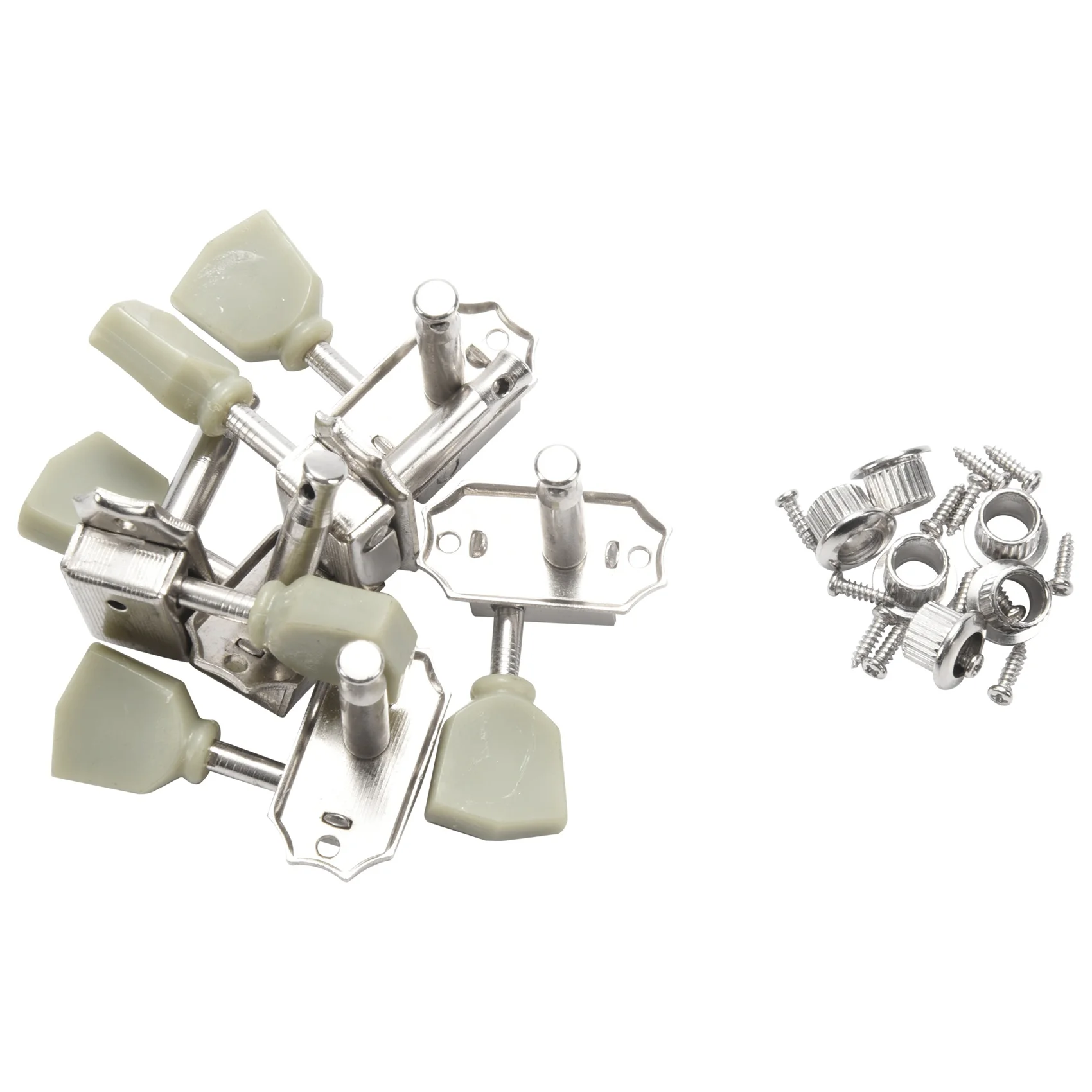 

A Set 6 Pcs Jade Green Retro Trapezoid Button Locked String Tuning Pegs Key Tuner for Guitar Lock Style
