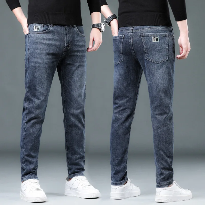 Men Jeans Men Pants Autumn And Winter New Thickening Warm Casual Youth Fashion All-Match Men's Pants