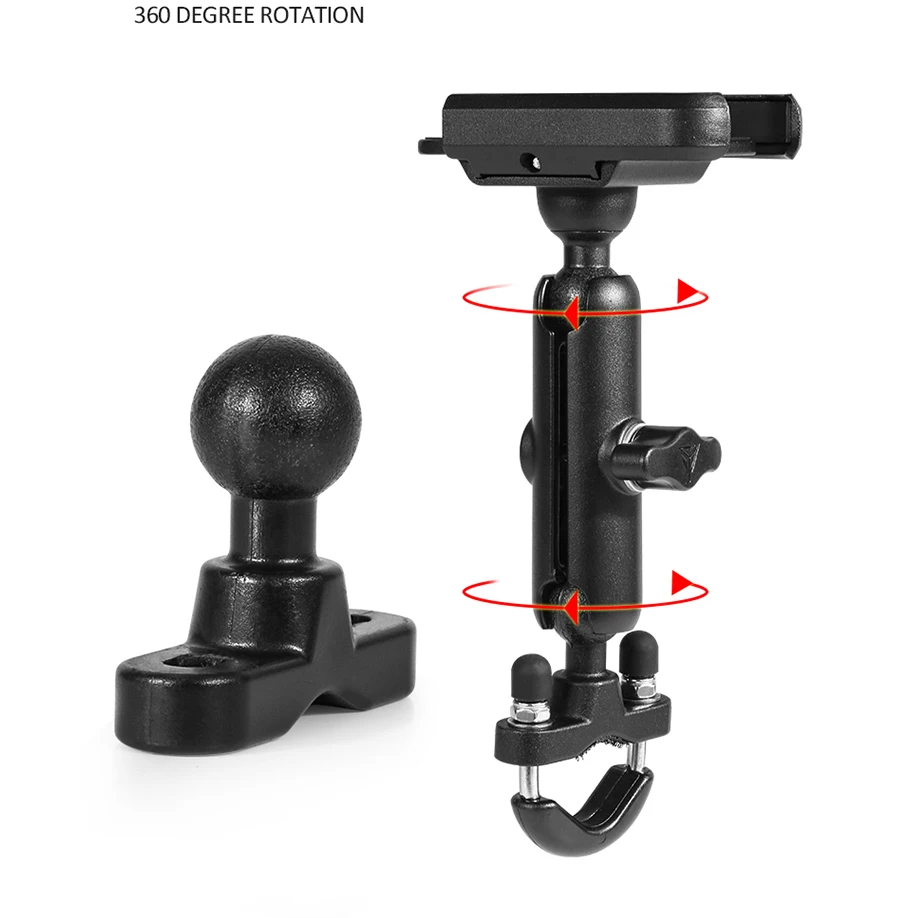 Universal 12-24V Aluminum Handlebar Motorcycle Bike Mobile Holder with USB Charger Moto Rearview Mirror Cell Phone Stand Holder