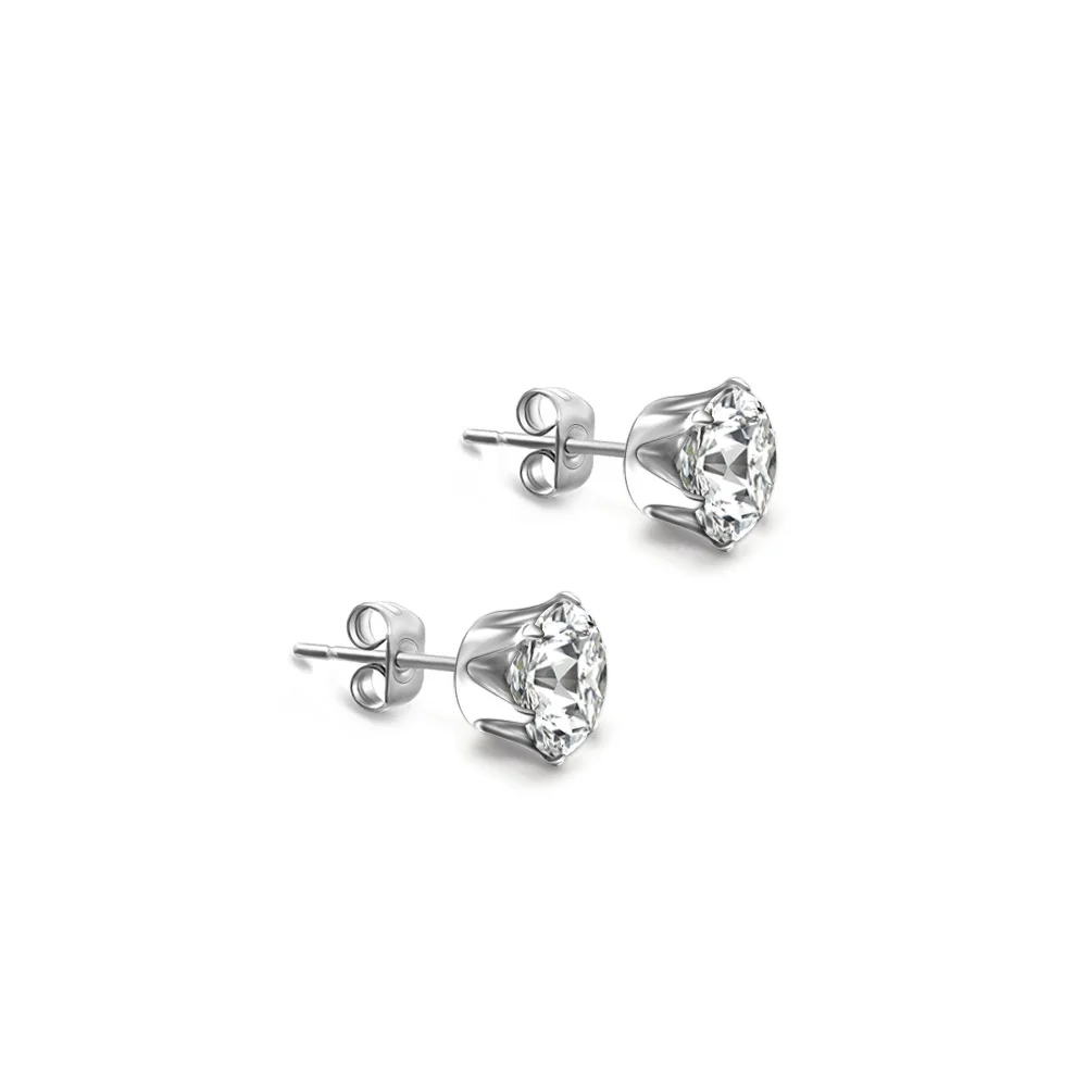 

Marka French New Six-Claw Single Diamond Zircon Earrings Fashion Earrings Single Diamond Earrings