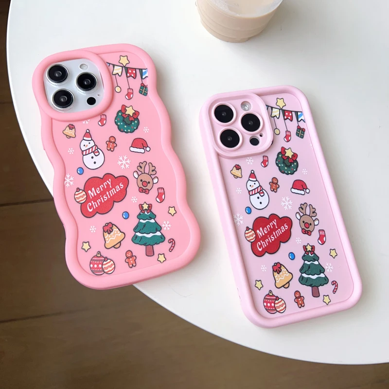 Мягкий чехол для телефона с рождественской рябью 16 портов Макс 15por Max 14por чехлы