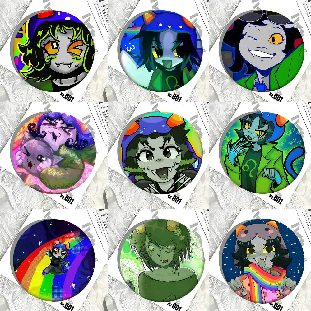 Фото Забавная игровая брошь MSPA Nepeta Leijon, круглый значок, креативная булавка для одежды, аксессуар для рюкзака, значок на лацкан №4